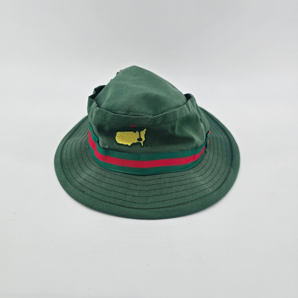 Masters Tournament Golf Bucket Hat Green Red Stripe L/XL Augusta National